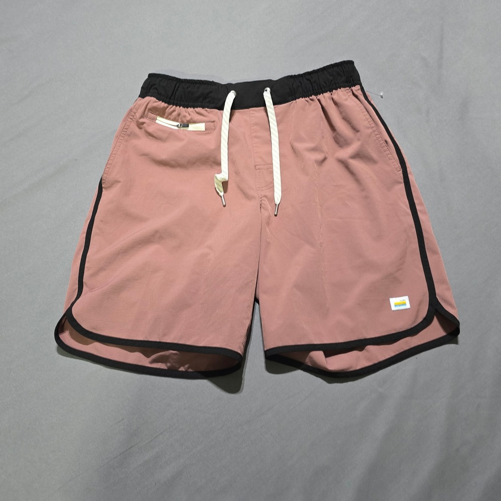 FLAWS Vuori Banks Shorts Mens Small Rosewood Pink Performance Athletic V330